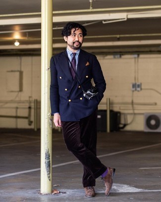 Как носить двубортный пиджак с туфлями дерби