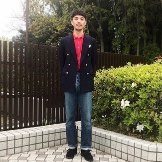 Как носить двубортный пиджак с ботинками дезертами