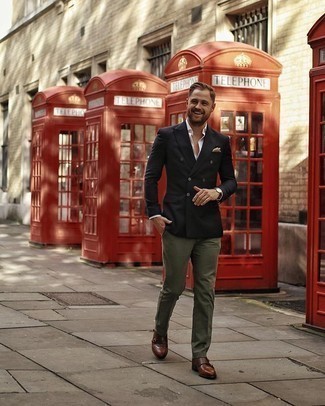 Как носить двубортный пиджак с монками