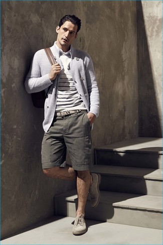 С чем носить двубортный кардиган мужчине