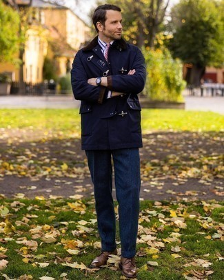 Как носить классические брюки с брогами