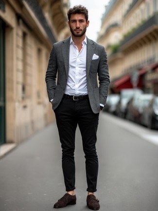 Как носить классические брюки с монками