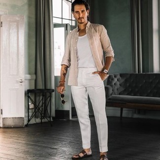 Как носить классические брюки с сандалиями мужчине