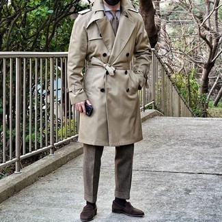 Как носить классические брюки с плащом мужчине