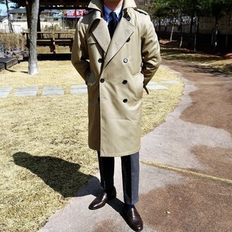 Как носить классические брюки с плащом мужчине