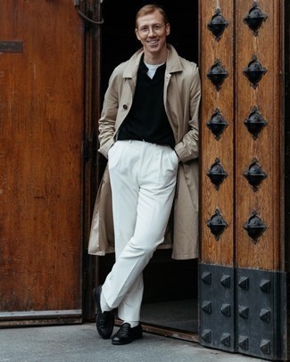 Как носить классические брюки с плащом мужчине