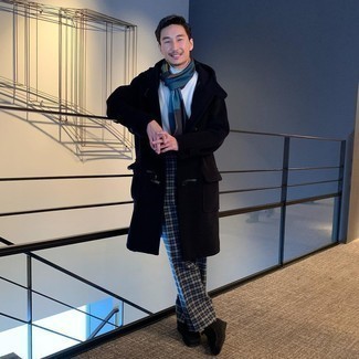 Как носить дафлкот с классическими брюками мужчине