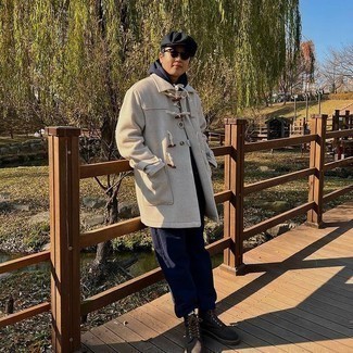 С чем носить дафлкот мужчине