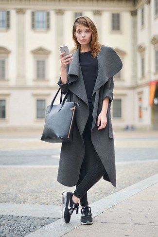 Как носить пальто дастер с джинсами скинни