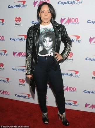 С чем носить ботильоны с украшением