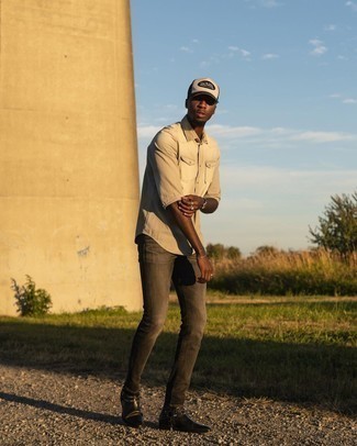 С чем носить ботинки челси с украшением мужчине