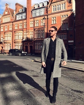 С чем носить кожаный ремень с украшением мужчине