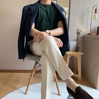 С чем носить пиджак с вышивкой мужчине