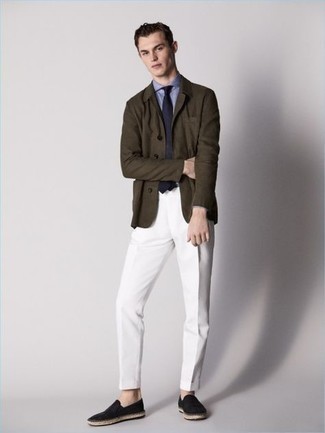 Как носить эспадрильи с классической рубашкой мужчине