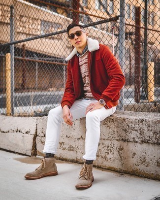 С чем носить свитер с жаккардовым узором мужчине