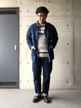 С чем носить свитер с жаккардовым узором мужчине