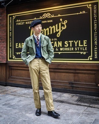 Как носить полевую куртку с туфлями дерби