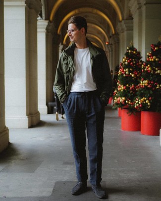 Как носить полевую куртку с туфлями дерби