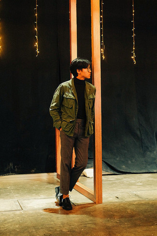 Как носить полевую куртку с туфлями дерби