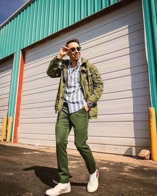 Как носить полевую куртку с высокими кедами