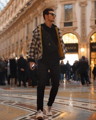 С чем носить фланелевую куртку-рубашку мужчине