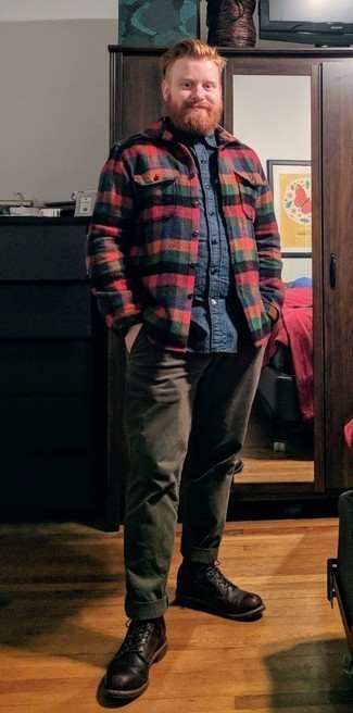 С чем носить фланелевую куртку-рубашку мужчине