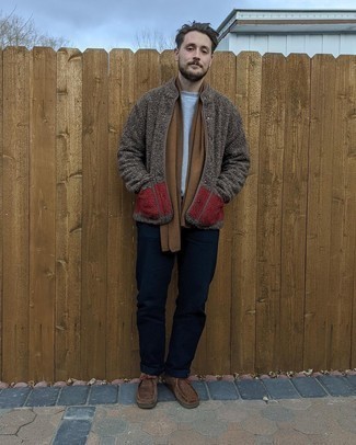 С чем носить флисовый бомбер мужчине