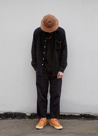 С чем носить флисовую куртку-рубашку мужчине