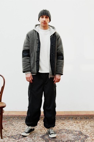 С чем носить флисовую куртку-рубашку мужчине