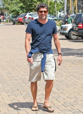 Как носить сланцы с шортами мужчине