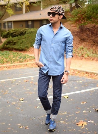 С чем носить бейсболку с цветочным принтом мужчине