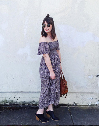 С чем носить платье-макси с цветочным принтом