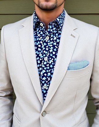 С чем носить рубашку с цветочным принтом мужчине