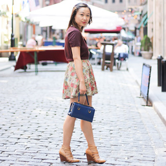 С чем носить юбку с цветочным принтом