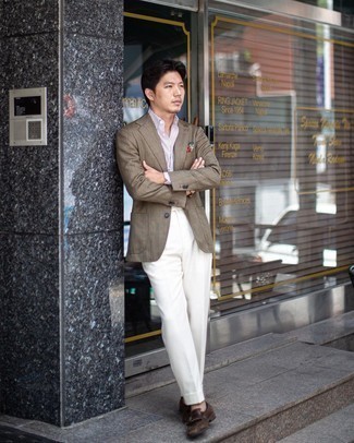 С чем носить лоферы c бахромой мужчине