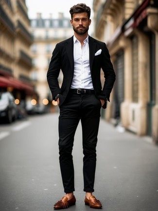 С чем носить лоферы c бахромой мужчине