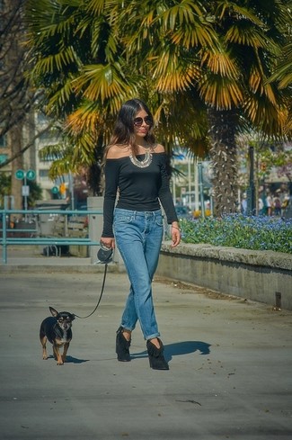 С чем носить замшевые ботильоны c бахромой