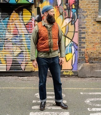 Как носить куртку без рукавов с джинсами мужчине