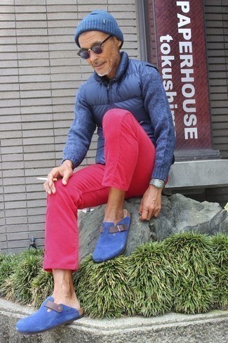 Как носить куртку без рукавов с лоферами мужчине