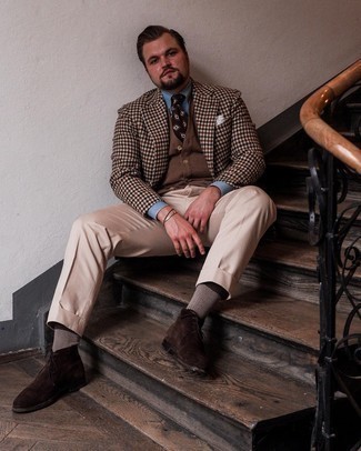 С чем носить пиджак в мелкую клетку мужчине