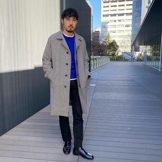 С чем носить пальто в мелкую клетку мужчине