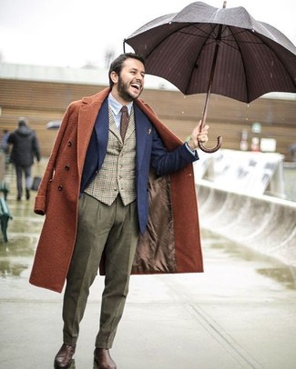 С чем носить пальто в мелкую клетку мужчине