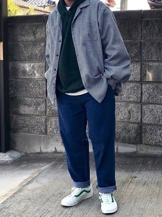 С чем носить куртку в мелкую клетку мужчине