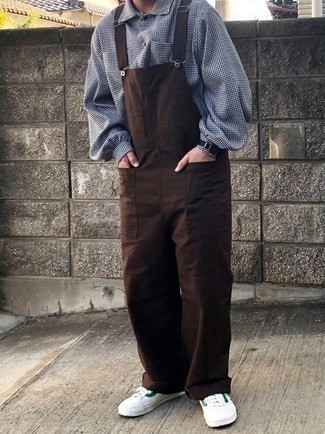 С чем носить зеленые низкие кеды из плотной ткани мужчине