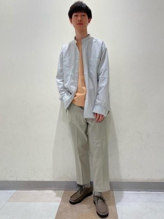 Какие ботинки дезерты носить с зелеными брюками чинос