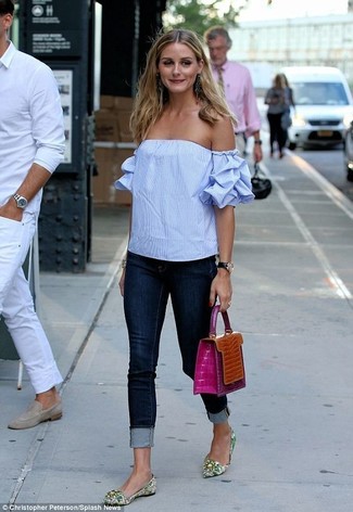 С чем носить зеленые кожаные туфли на плоской подошве