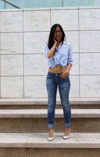 С чем носить зеленые кожаные туфли