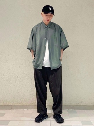 С чем носить зеленую рубашку мужчине