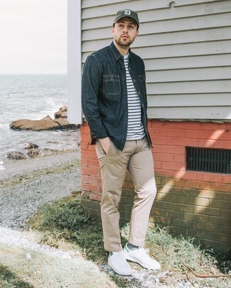 С чем носить зеленые кеды мужчине