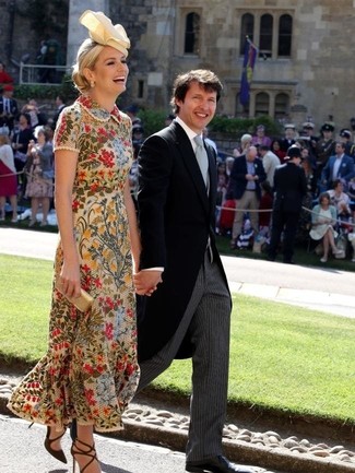 С чем носить зелено-желтый клатч